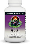 Source Naturals Extracto de Acai, Superantioxidante de Brasil* - 500 mg - 240 Cápsulas Vegetarianas