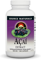 Source Naturals Extracto de Acai, Superantioxidante de Brasil* - 500 mg - 240 Cápsulas Vegetarianas