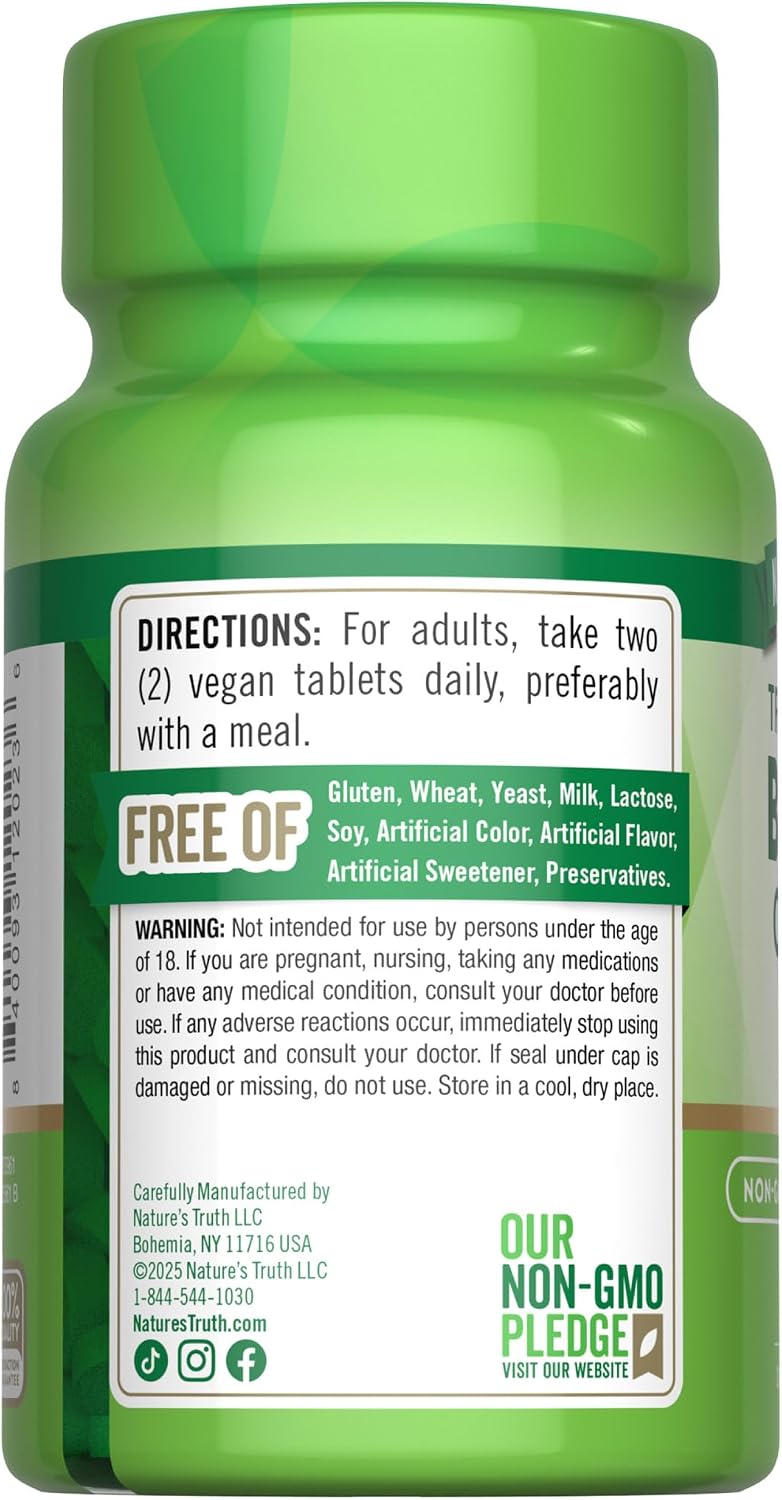 Nature's Truth Complejo de Boro Triple Acción, 6 mg, 180 Comprimidos Veganos