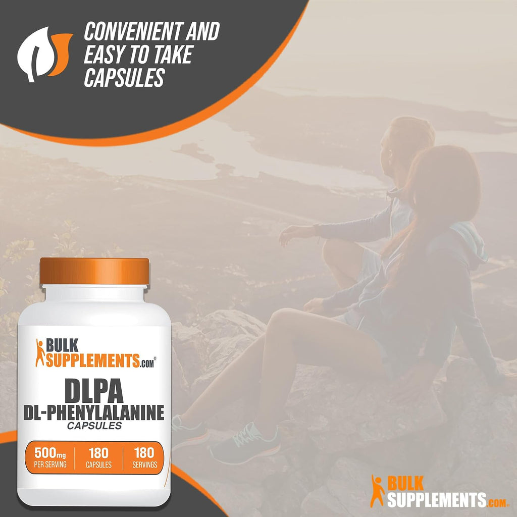 Cápsulas de DL-Fenilalanina - DLPA 500mg - Sin Gluten - 180 Cápsulas