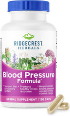 RidgeCrest Herbals Fórmula Herbal para la Presión Arterial, 12 Hierbas, 120 Cápsulas