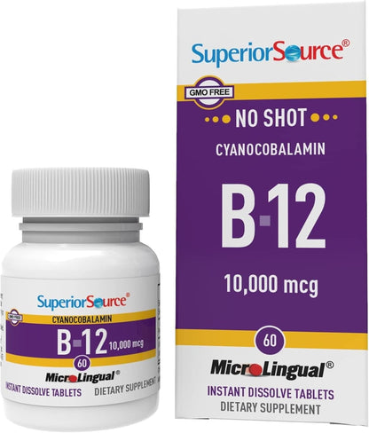 Superior Source No Shot Vitamina B12 (1000 – Energía natural: Estas vitaminas participan en el metabolismo – Image 9