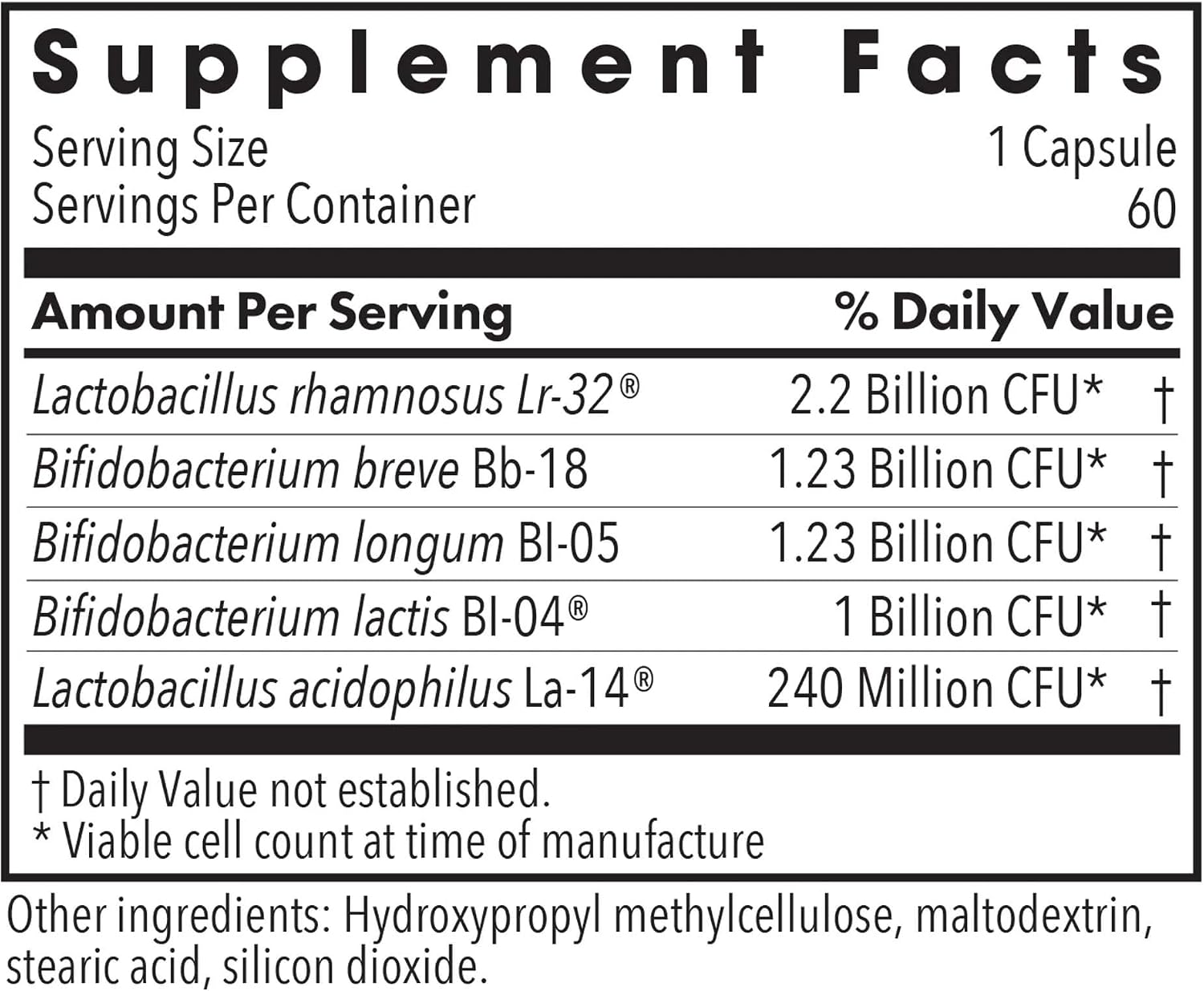 ARG BifidoBiotics con LactoSpore | Probiotic for Digestive Health | 60 Capsules