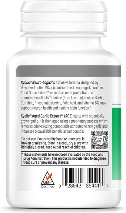 Kyolic Specialty Series Neuro-Logic, 120 – Vitamina B12 (como metilcobalamina): Contribuye al funcionamiento – Image 4