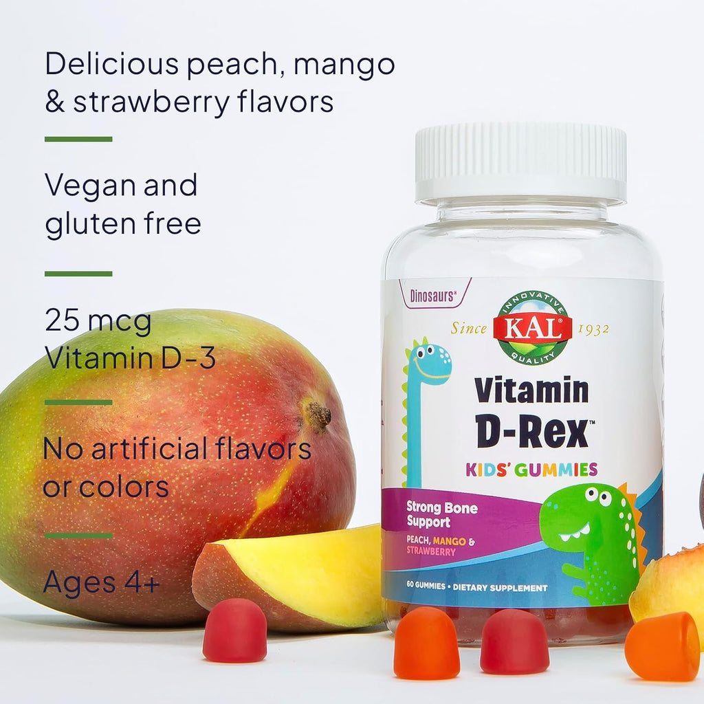 KAL Vitamin D-Rex Gominolas de Vitamina D3 para Niños