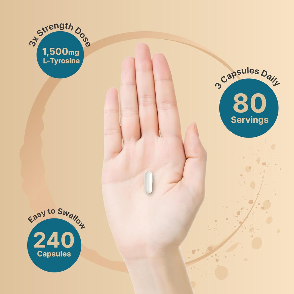 NatureBell L-Tirosina 1500mg - 240 Cápsulas