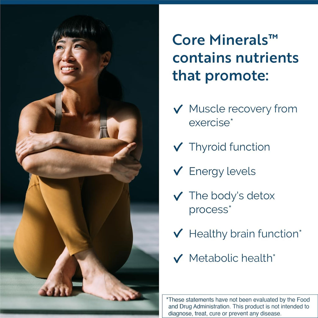 Core Minerals - Suplemento de Minerales Traza con Vitamina D3, Magnesio Glicinato y Yodo (120 Cápsulas)