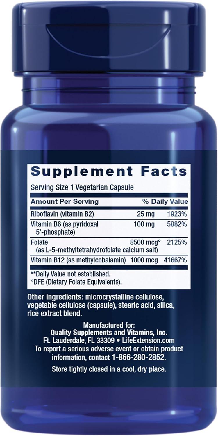 Life Extension Homocysteine Resist Cápsulas Vegetarianas, 60 unidades