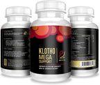 ACTIF Klotho Mega Support con 20+ Factores Avanzados para el Apoyo a la Longevidad - No OGM, Fabricado en EE.UU., 90 unidades