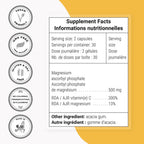 Supersmart Asc2P Vitamina C 500 mg al día (fórmula avanzada) - Suplemento de magnesio-ascorbil-fosfato | Sin OGM y sin gluten - 60 cápsulas vegetales