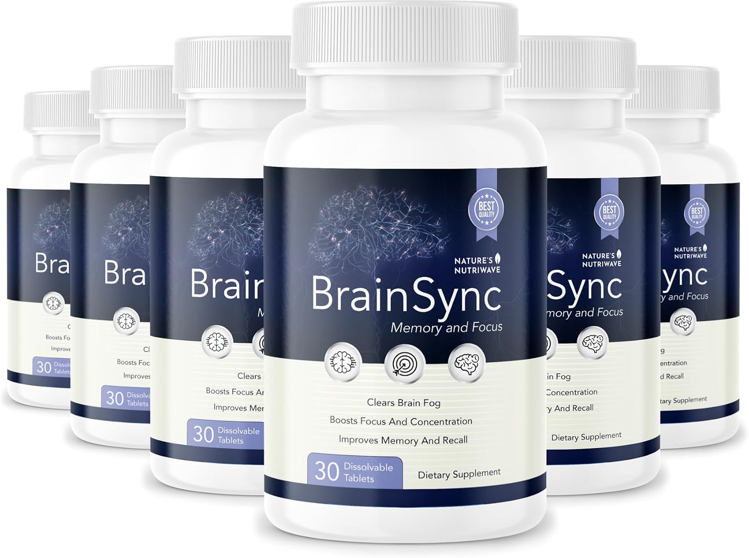 BrainSync – Comprimidos Probióticos, 3.6 Mil Millones de UFC – 30 Comprimidos (Suministro para 1 Mes)