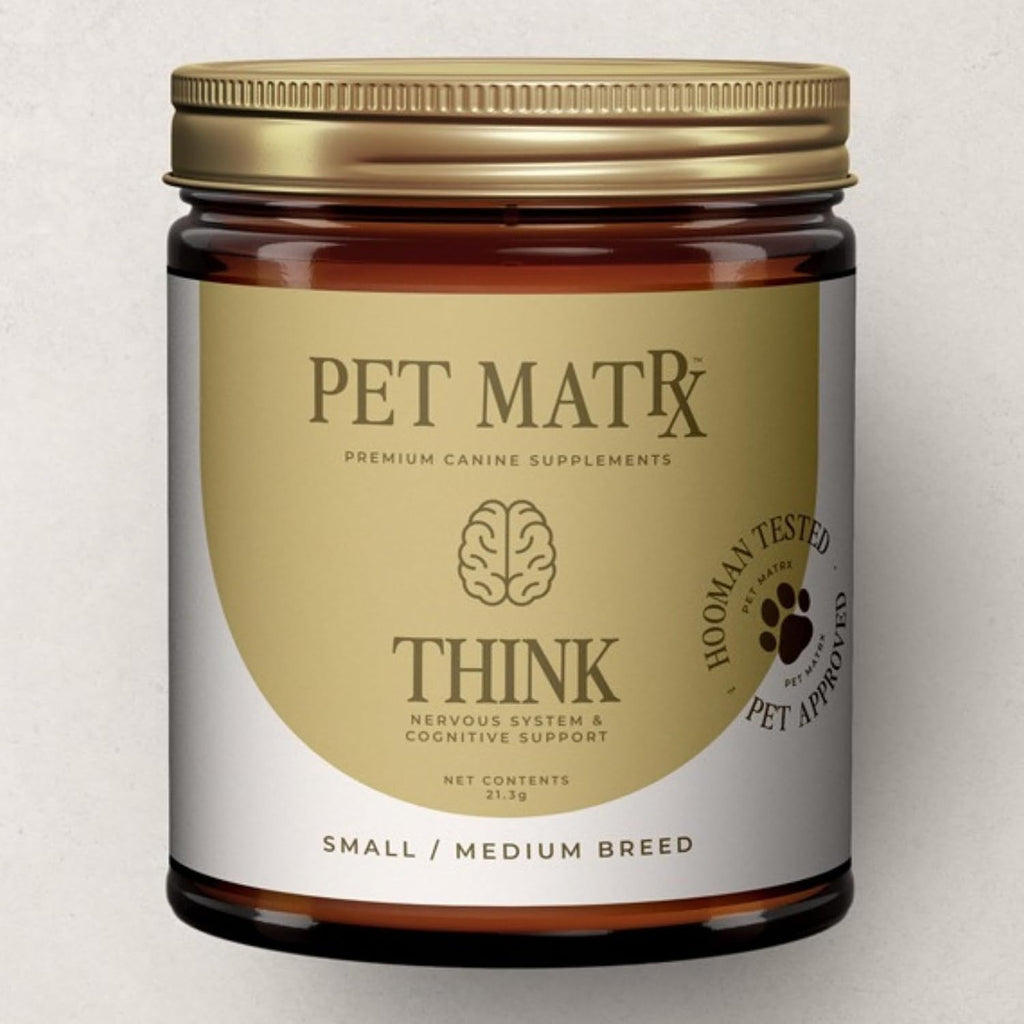 Pet MatRx Think Suplemento Cognitivo y Calmante con Colágeno y Magnesio para Perros Grandes y Muy Grandes