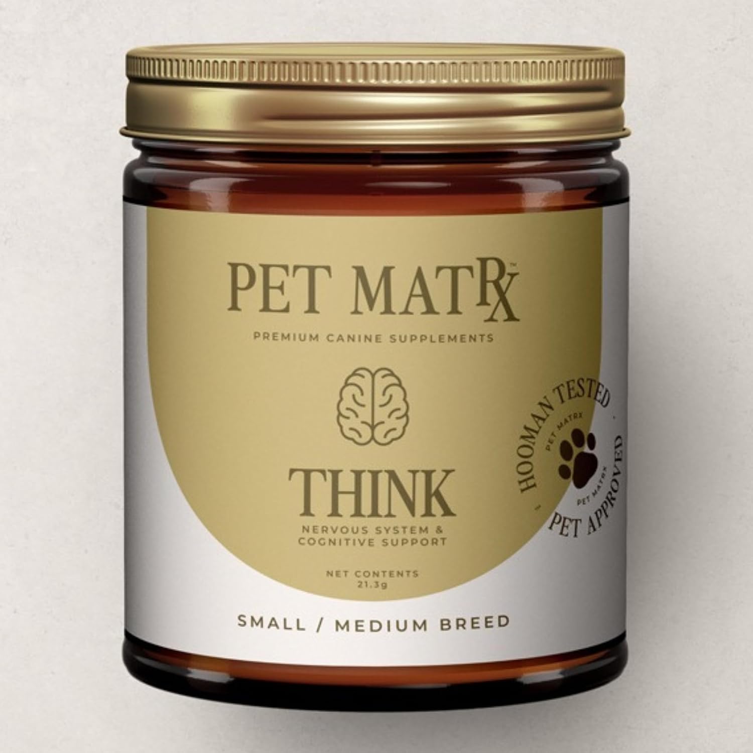 Pet MatRx Think Suplemento Cognitivo y Calmante con Colágeno y Magnesio para Perros Grandes y Muy Grandes