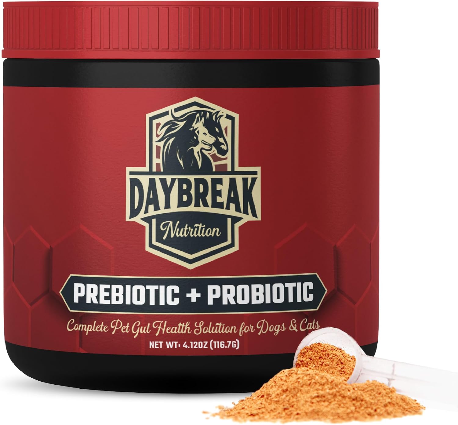 Daybreak Nutrition Probióticos para Perros y Gatos - 6 Mil Millones UFC con Prebióticos - 30 Días