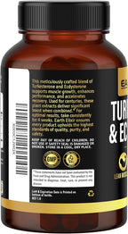 Turkesterone y Ecdysterone – Potenciador Natural de Testosterona, 2-en-1 de Alta Potencia con 95% Beta Ecdysterone – 180 Cápsulas