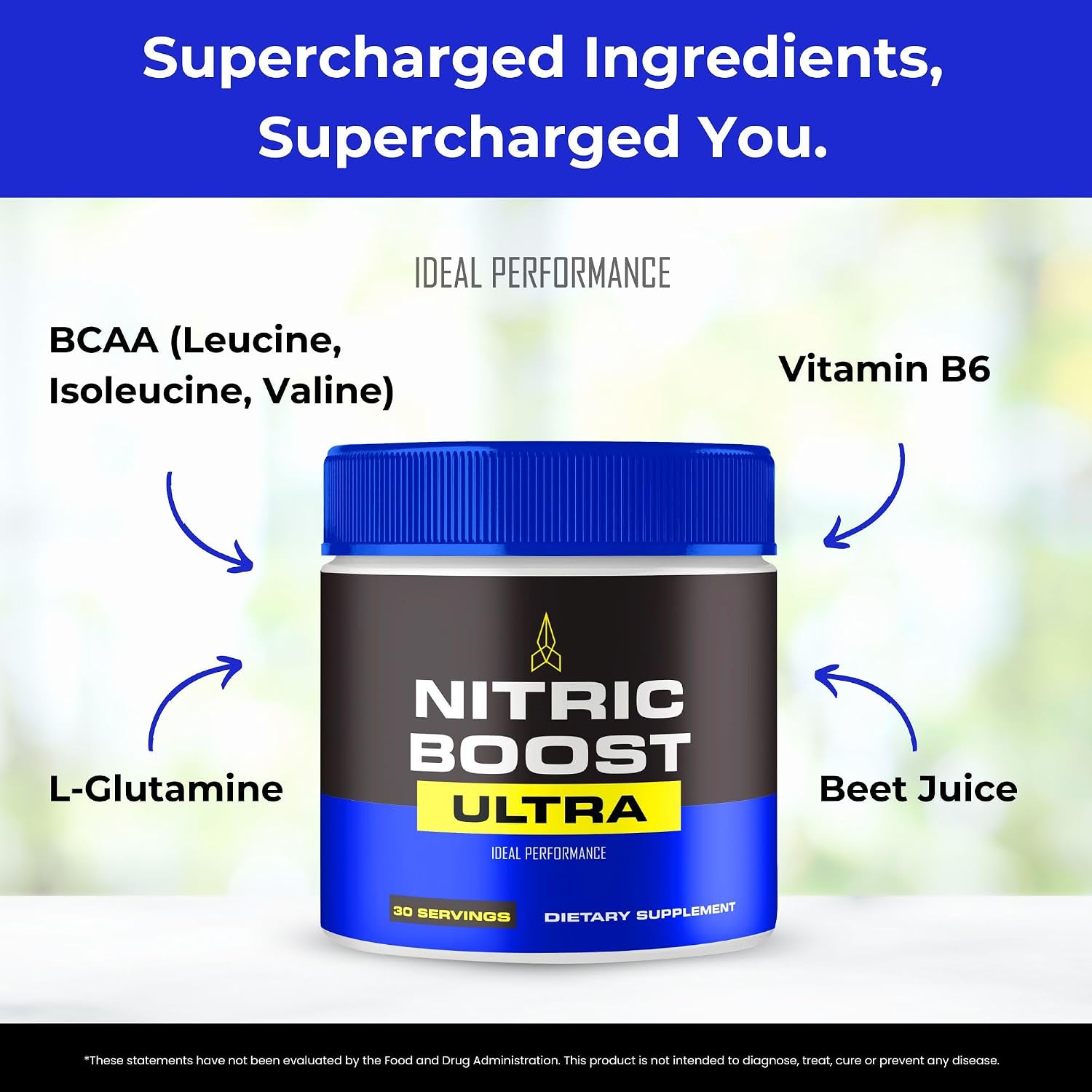 Nitric Boost Ultra Powder - Fórmula oficial para apoyar los niveles de energía y el flujo sanguíneo - 1 Pack