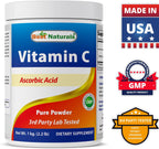 Best Naturals 100% Pure Vitamin C Powder Non-GMO 1 lb (454 g) - Ácido Ascórbico (Paquete de 2)