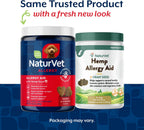 NaturVet Hemp Allergy Aid Suplemento para Perros, Semilla de Cáñamo, Antioxidantes, Omega, DHA y EPA para Piel Saludable y Salud Respiratoria, 120 masticables blandos