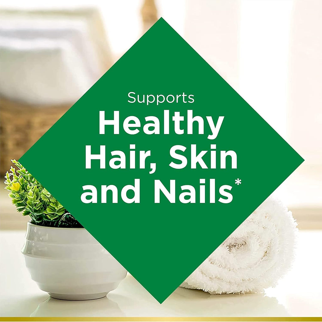 Nature's Bounty Biotina 120 Comprimidos | Suplemento para Cabello, Piel y Uñas
