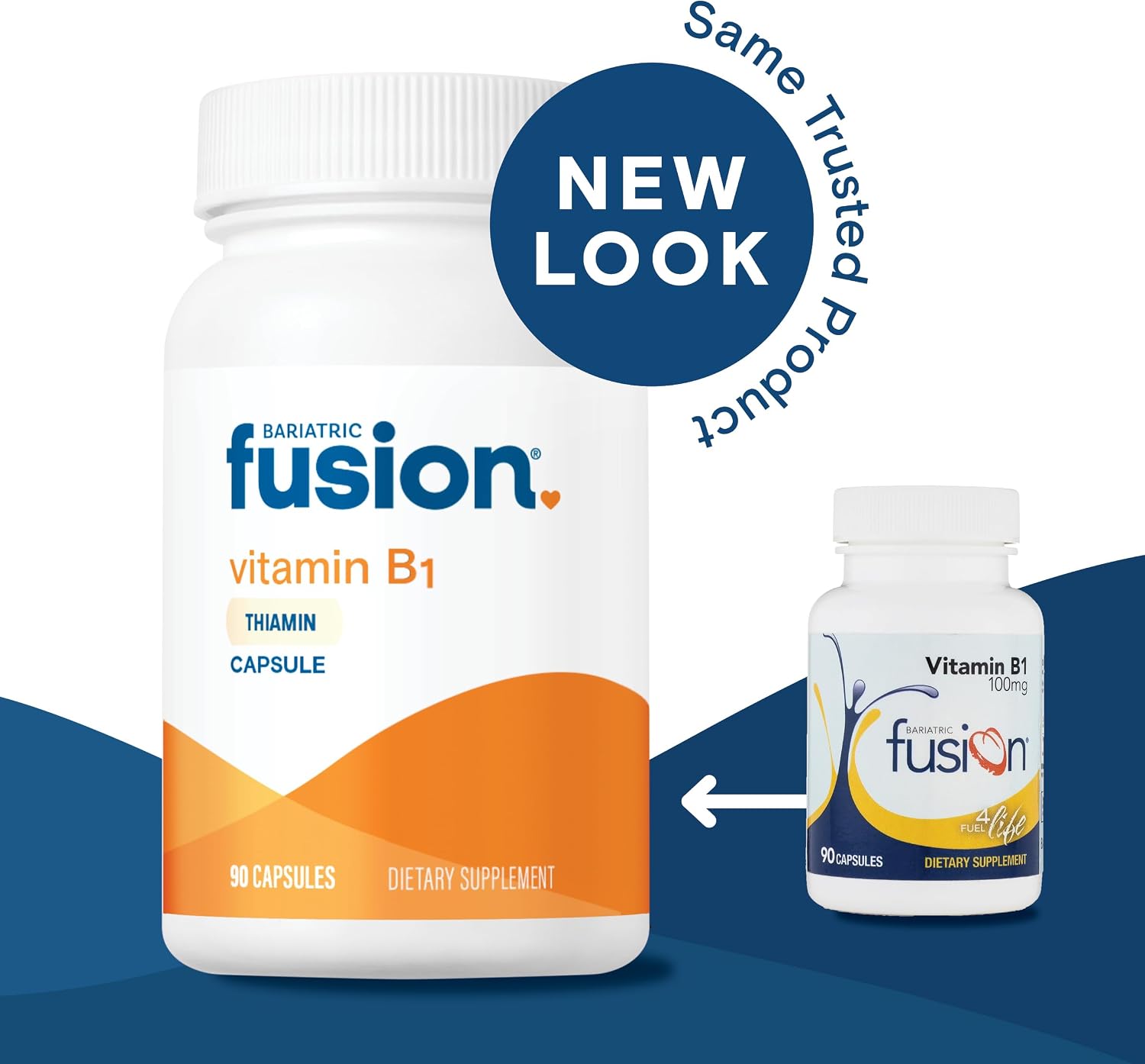 Bariatric Fusion Vitamina B1 (Tiamina) 100 mg - 90 Cápsulas para Pacientes de Cirugía Bariátrica