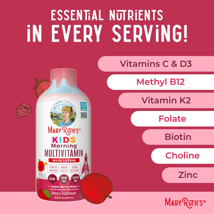MaryRuth's Multivitamínico Líquido para Niños - Sabor Manzana Baya - 450 ml