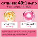 RUNICA Myo-Inositol & D-Chiro Inositol (40:1 Ratio) - 120 Cápsulas Veganas, Pack de 30 Días