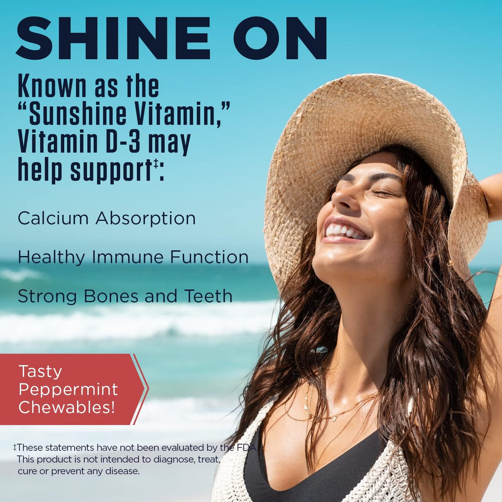 KAL Vitamina D3 Masticable 5000 UI (125 mcg) 60 Comprimidos