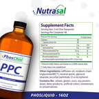 Nutrasal PhosChol PPC Polienilfosfatidilcolina Suplemento de Colina 3000mg Líquido 16 oz