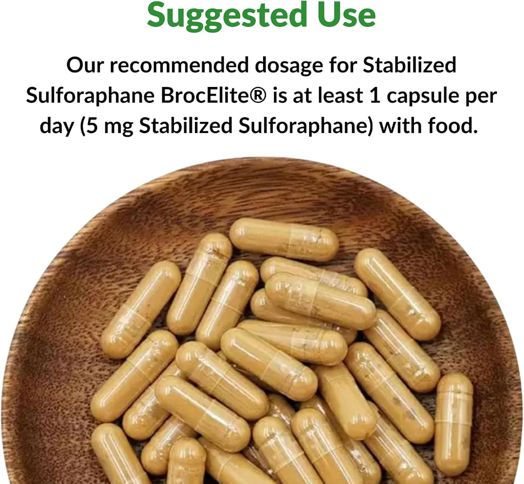 Mara Labs BrocElite Plus | Suplemento de Sulforafano de Brócoli Estabilizado | 30 Cápsulas Veganas