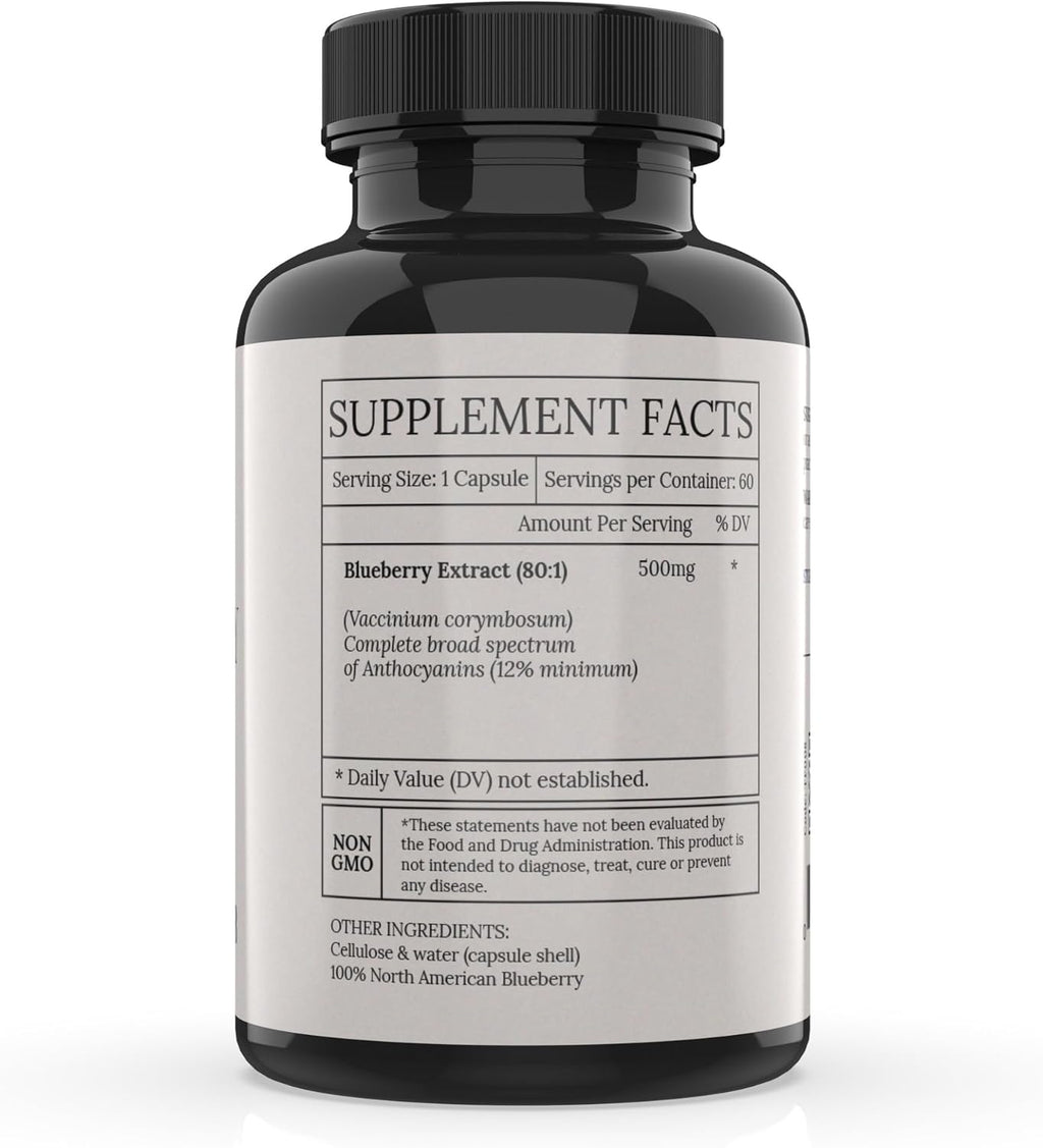 Extracto de Arándano Norteamericano 500mg - 60 Cápsulas Veganas