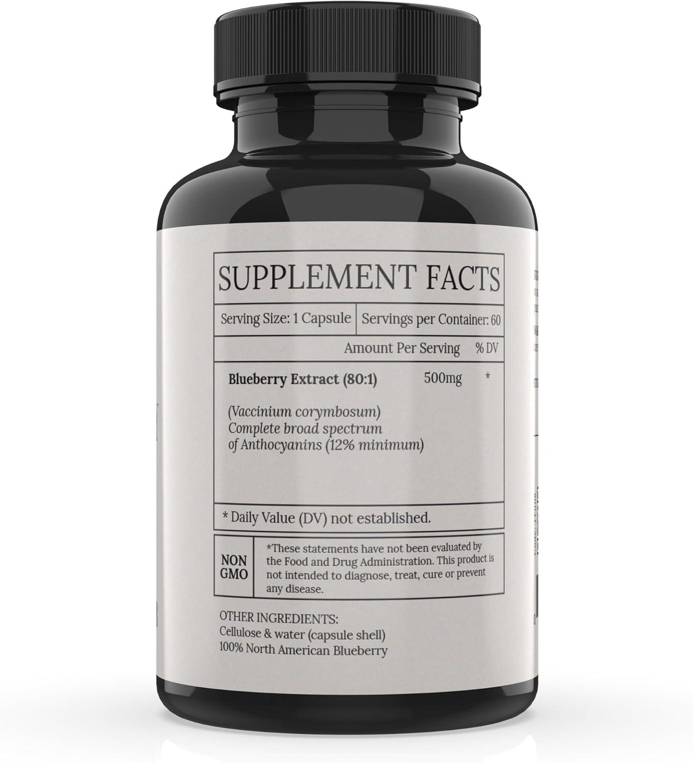 Extracto de Arándano Norteamericano 500mg - 60 Cápsulas Veganas