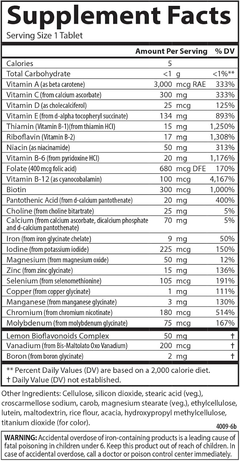 Carlson - Super 1 Daily, Vegetarian Multiple Formula, Multivitamin, Optimal Wellness, 60 Tablets