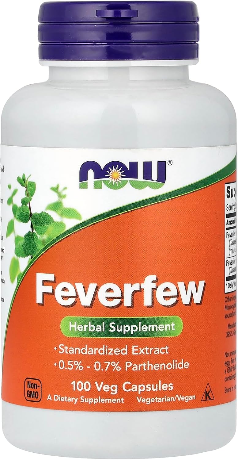 NOW Foods Cápsulas Vegetales de Matricaria - 100 unidades