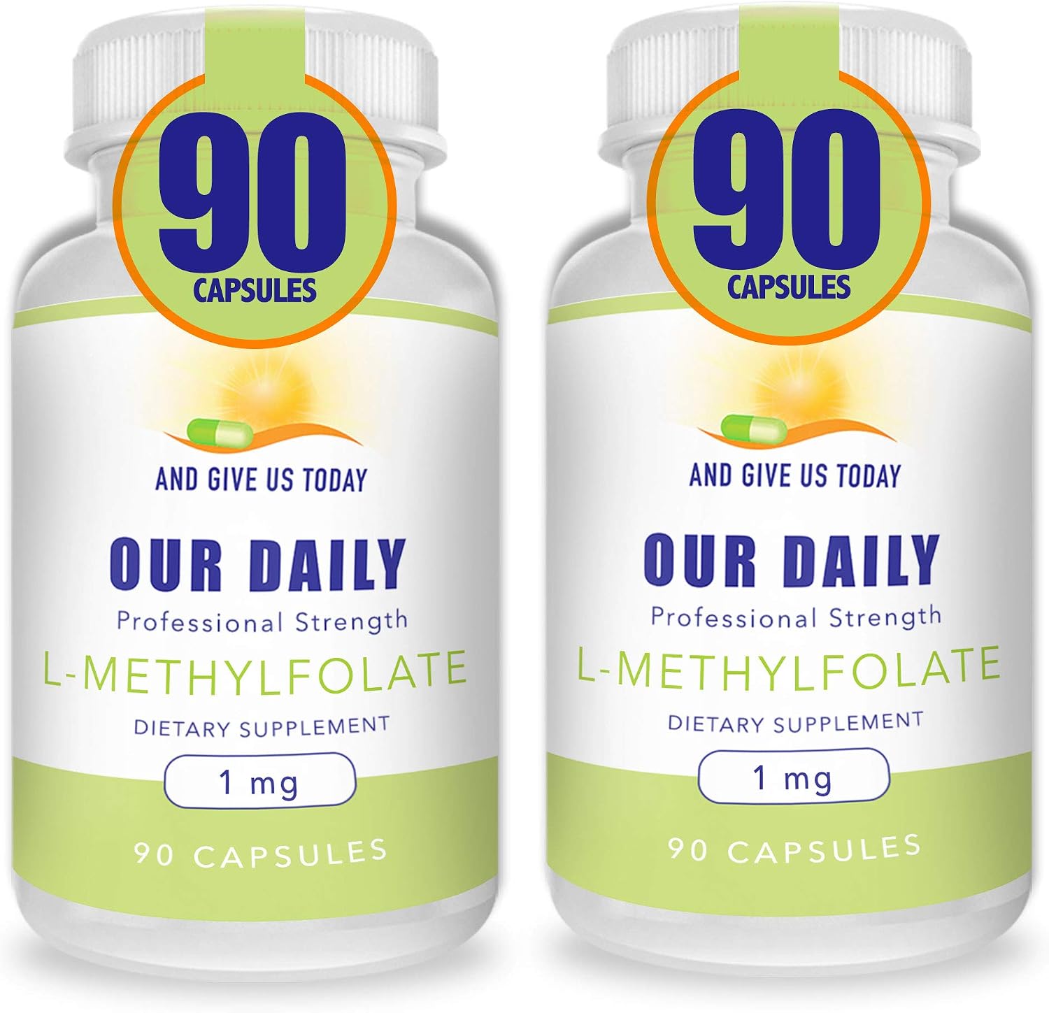 Our Daily Vites L-Metilfolato 1 mg (1000 mcg) - Folato Activo 5-MTHF - 270 Cápsulas Vegetales