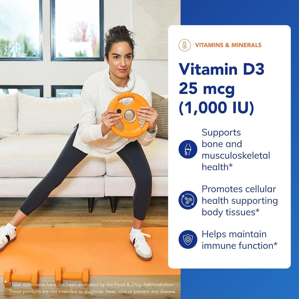 Pure Encapsulations Vitamin D3 25 mcg (1000 IU) – 60 Capsules
