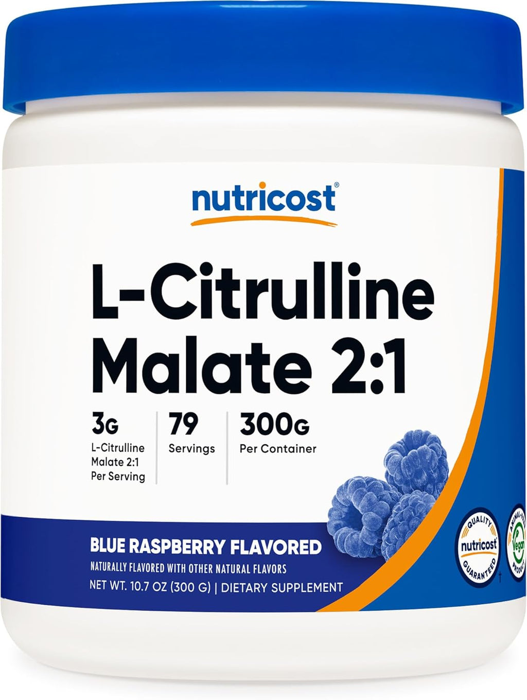 Nutricost L-Citrulina Malato 2:1 (300 g) (Sabor Strawberry Kiwi)