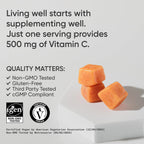 Sports Research Gominolas de Vitamina C 500 mg - Sin Azúcar y Veganas (60 Gominolas)