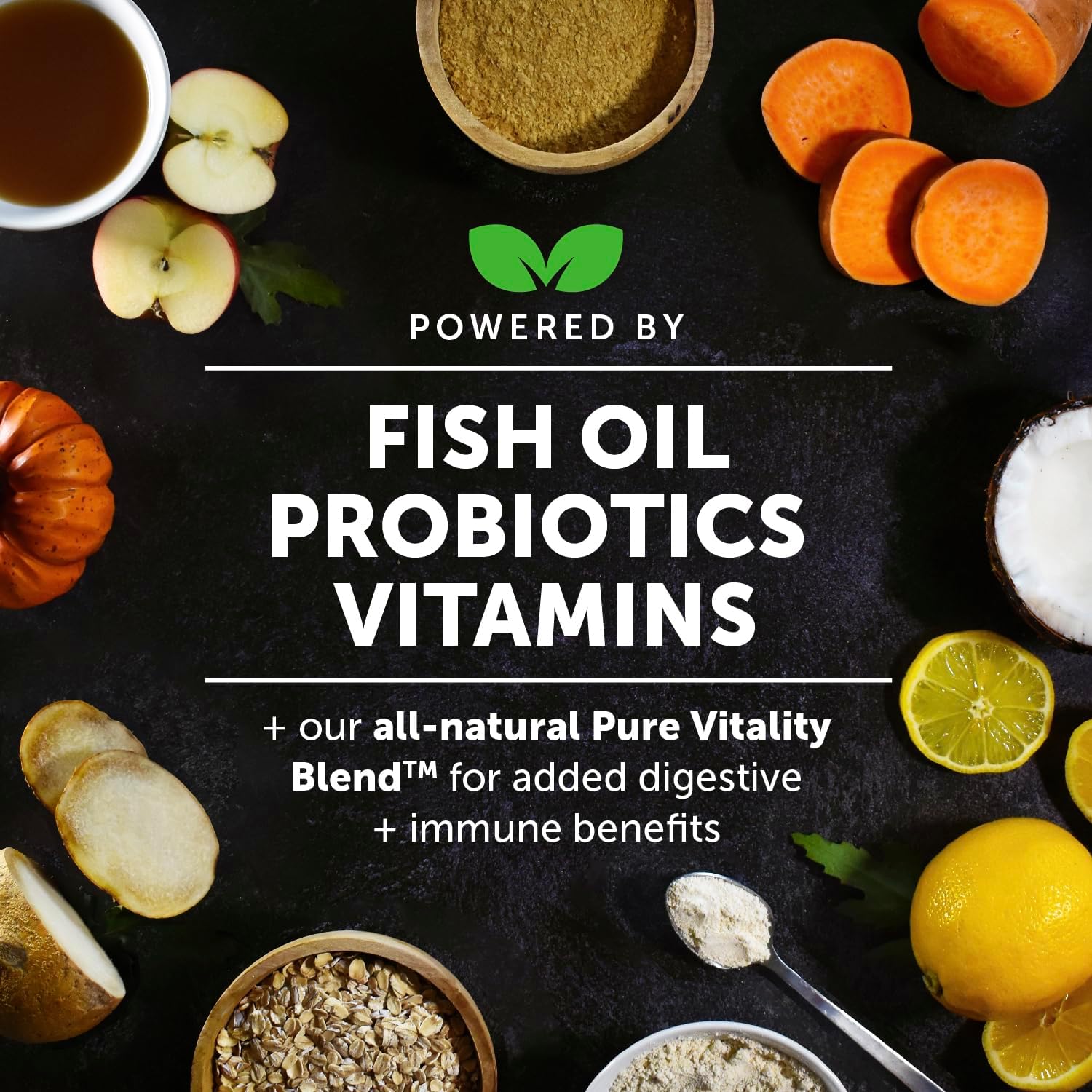 Multivitamínico Masticable para Cachorros con DHA, Omega 3 y Probióticos - Pet Honesty (90 unidades, Sabor Bacon Ahumado)