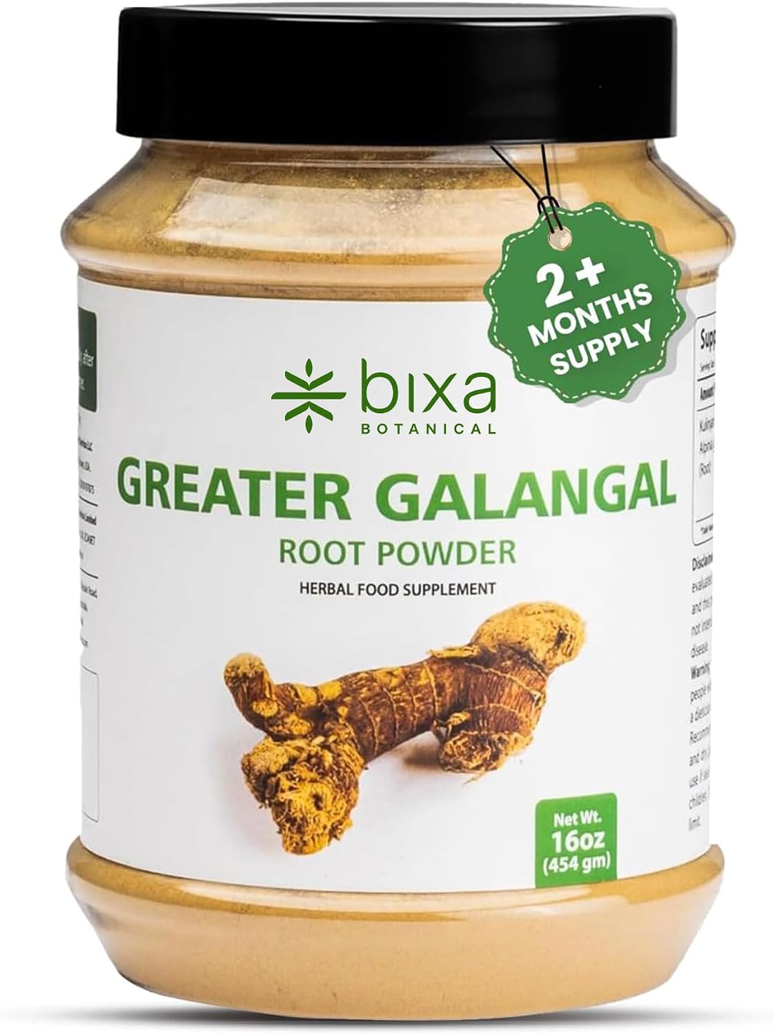 bixa BOTANICAL Polvo de Raíz de Galanga Mayor - 454 g (16 oz)