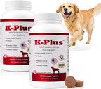 K-Plus Citrato de Potasio y Arándano para Perros - Complemento para la Salud Urinaria - 200 Comprimidos Masticables