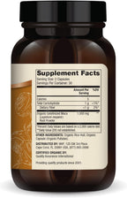 Dr. Mercola Maca Orgánica - Apoya la Energía y la Respuesta al Estrés - Raíz de Maca Peruana Gelatinizada - USDA Orgánico - No OGM - 60 Cápsulas