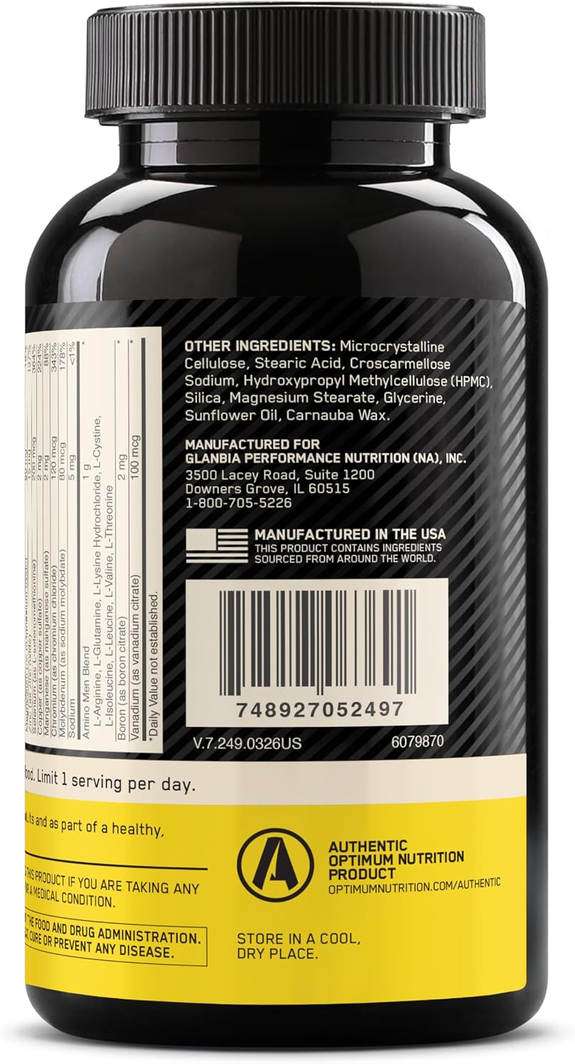 Optimum Nutrition Opti-Men Multivitamínico para Hombres, 240 Comprimidos