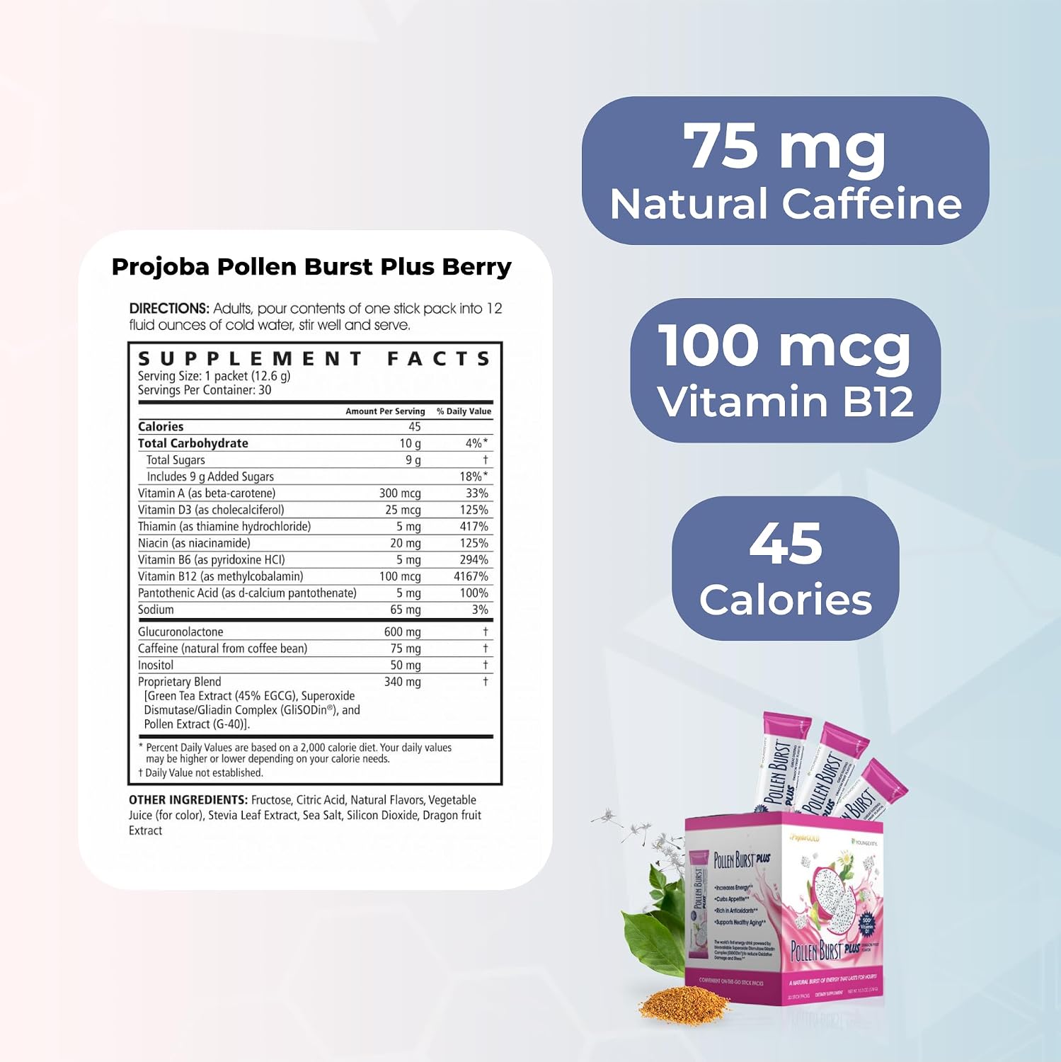 Youngevity ProJoba Pollen Burst™ Dragon Fruit - 30 sticks