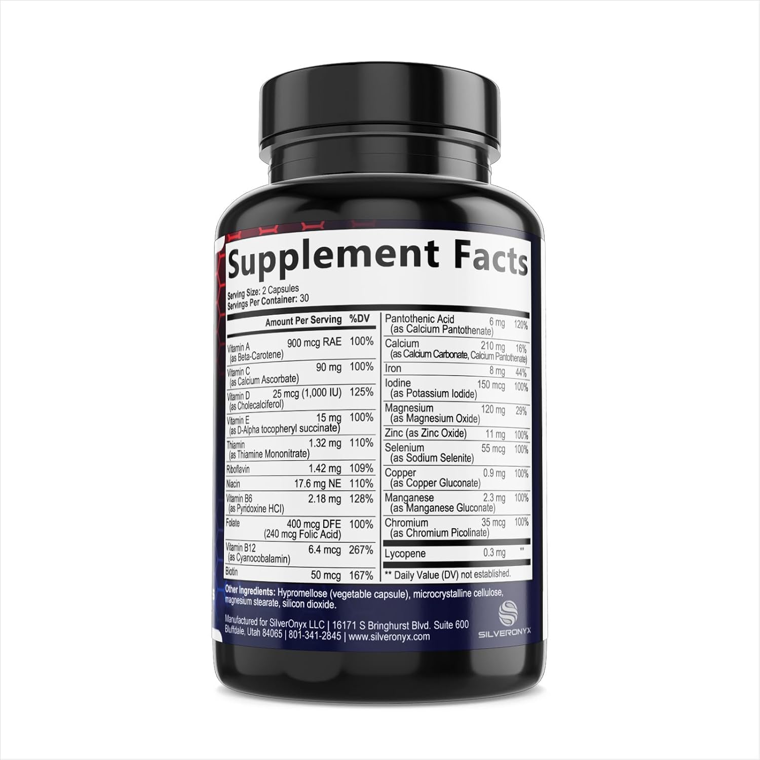 Multivitamínico para Hombres - Complejo de Vitaminas y Minerales, 60 Cápsulas