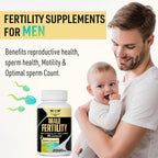 Neusupp Suplemento de Fertilidad Masculina - Vitaminas Prenatales para Hombres con CoQ10, Maca, Zinc, NAC y Folato - 90 Cápsulas