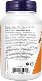 NOW Foods Saccharomyces Boulardii 5000 millones UFC Probiótico, 120 Cápsulas Vegetales
