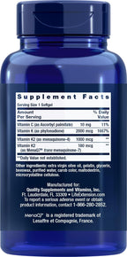 Life Extension Super K, 150 Cápsulas Blandas, con Vitamina K1 y K2 (MK-4 y MK-7)