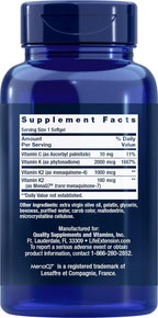 Life Extension Super K, 150 Cápsulas (Pack de 2) con Vitaminas K y K2