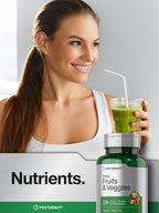 Horbäach Mega Fruits and Veggies Suplemento | 100 Cápsulas | Vegetariano, No-GMO y Sin Gluten
