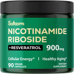 Satoomi NAD+ Suplemento con Nicotinamida Ribósido, Resveratrol, Quercetina - 90 Cápsulas